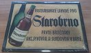 Plechová cedule pivovaru Starobrno